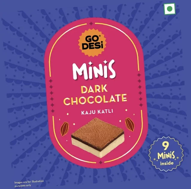 GoDesi Dark Chocolate Kaju Katli, 9 Pcs — image 1