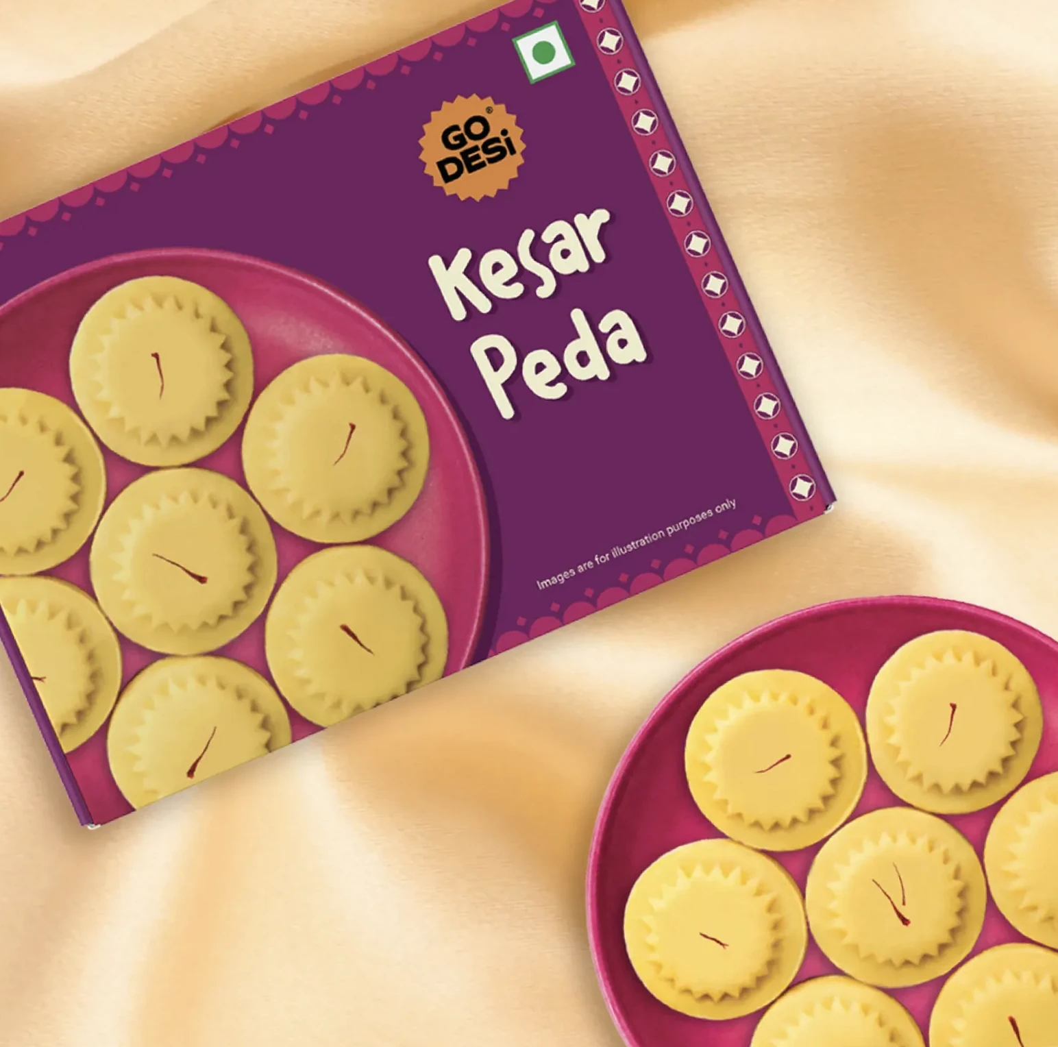 GoDesi Kesar Peda Box, 200g — image 1