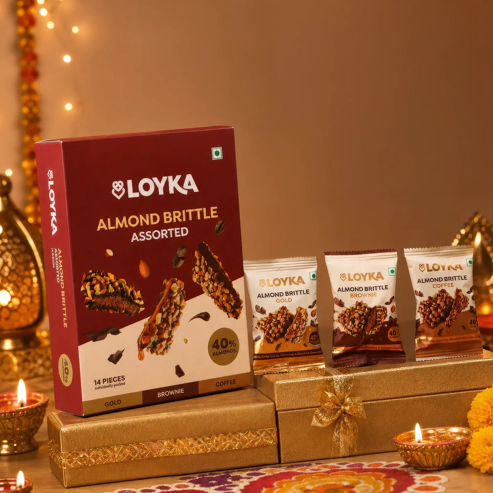 LOYKA Assorted Almond Brittle, 14 Pcs — image 1