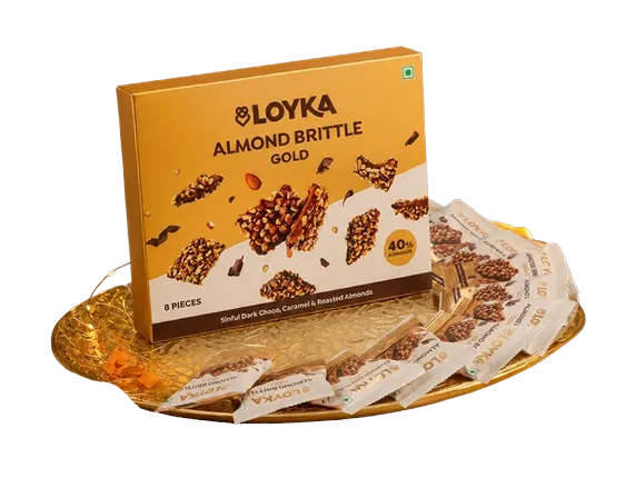 LOYKA Gold Almond Brittle, 8 Pcs — image 1