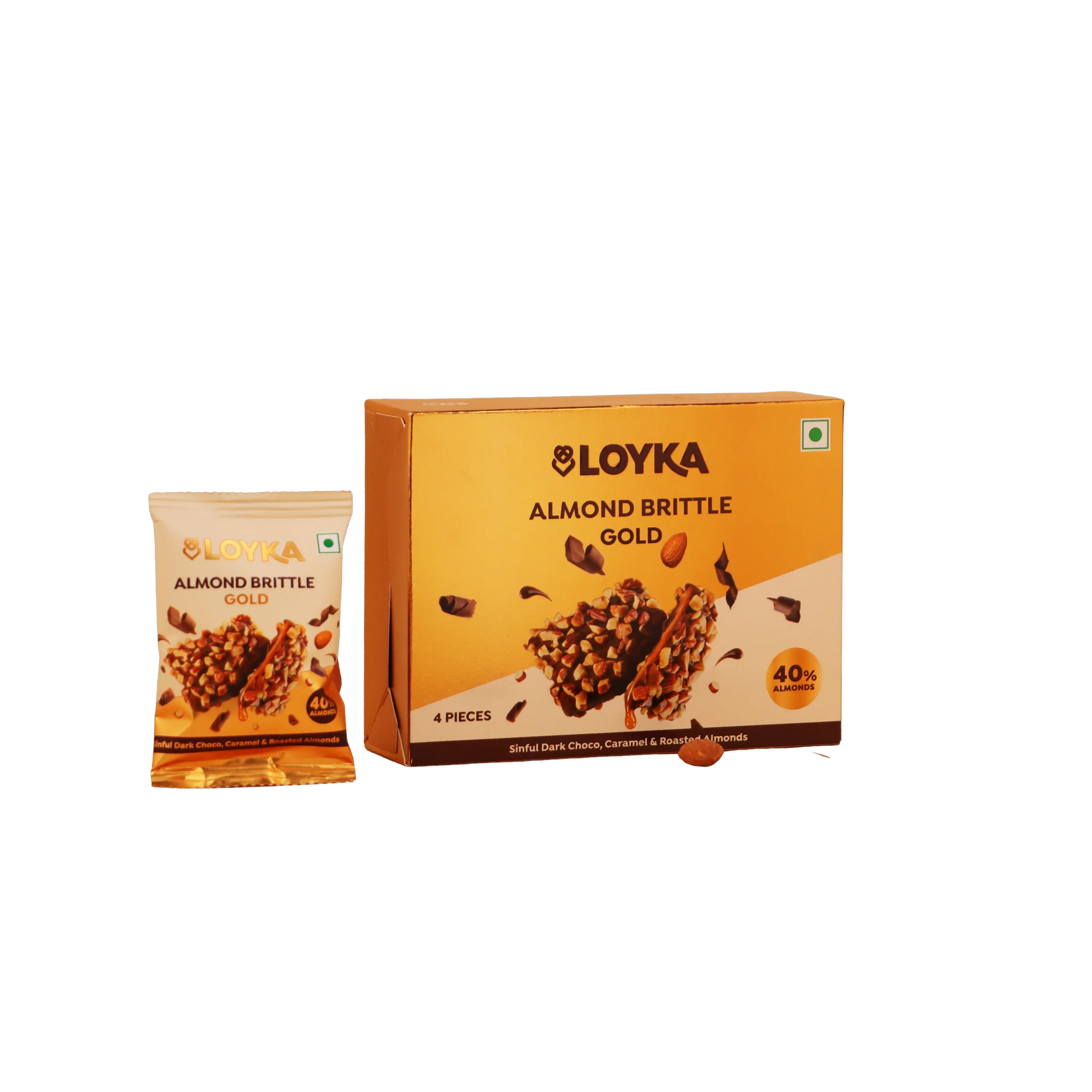 Loyka Gold Almond Brittle, Box of 4 — image 1