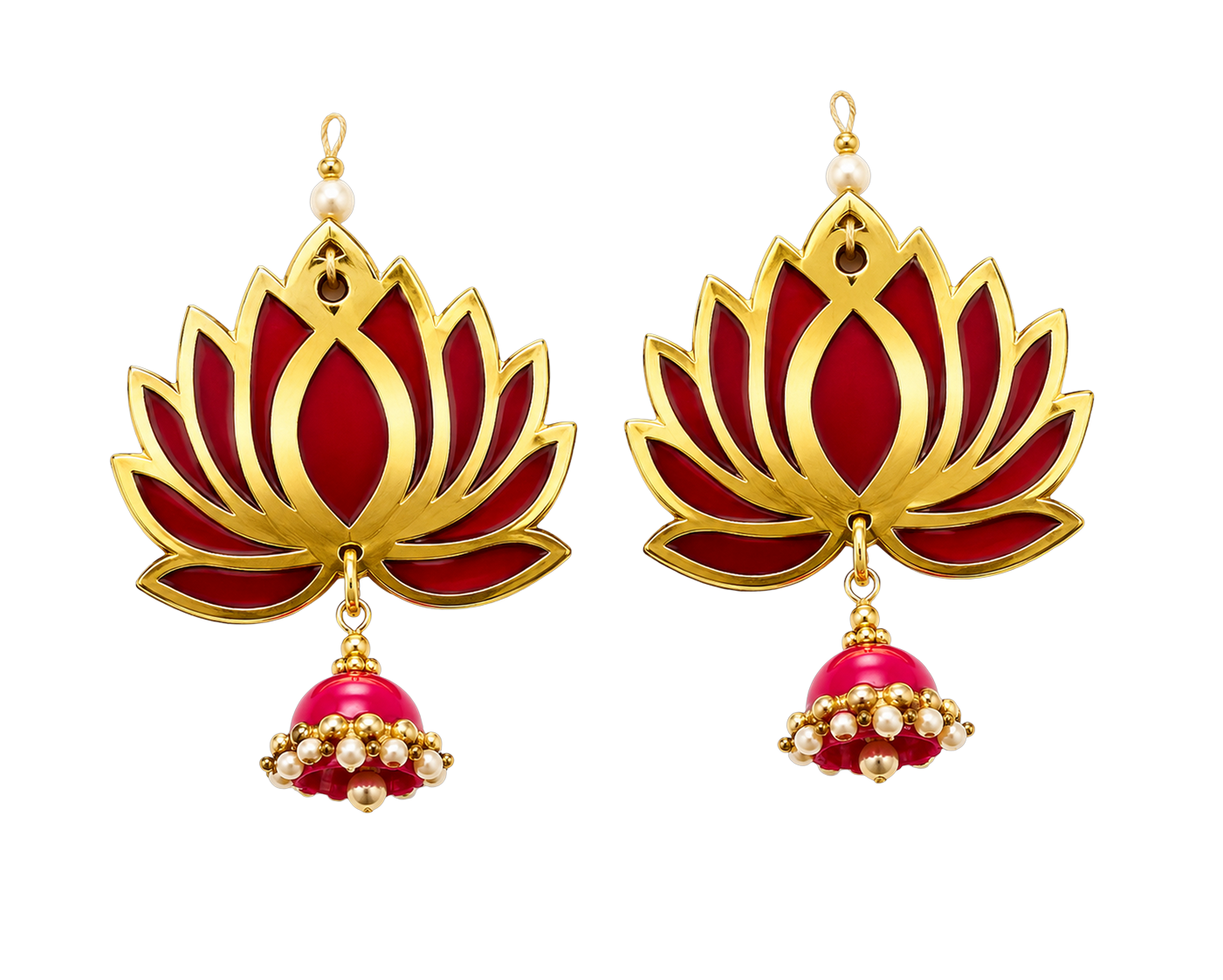 MDF Lotus Hangings, Pair — image 1