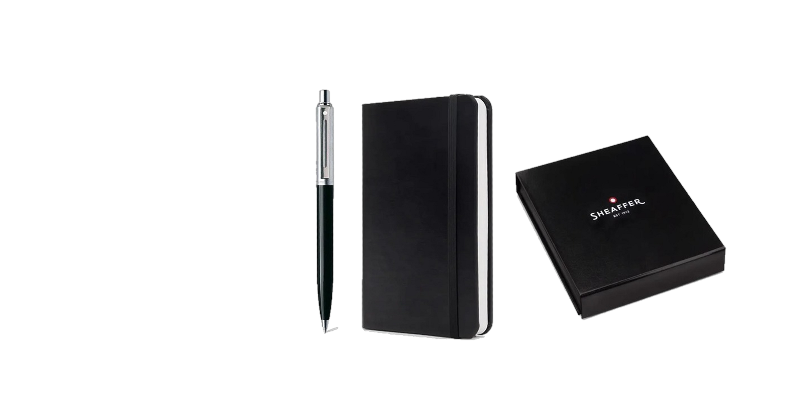 Sheaffer 321 Black Ballpoint & Small Notebook Gift Set — image 1