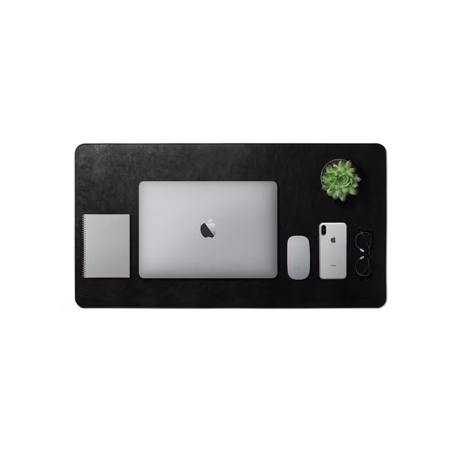 Turf Desk Mat in Black Vegan Leather — image 1